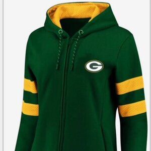 Women's Green Bay Packers plus size full zip hoodie 3X 4X (24-28W)